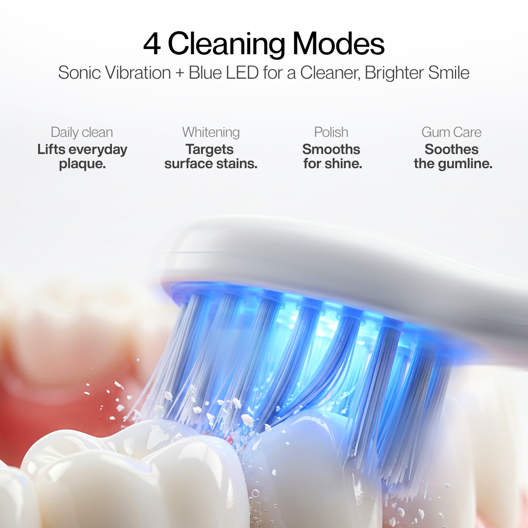 Sonic LED Toothbrush — 2-in-1 Cleaning & Whitening
